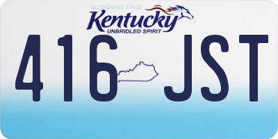 KY license plate 416JST