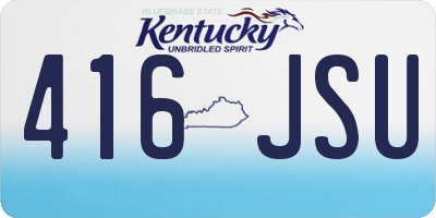 KY license plate 416JSU