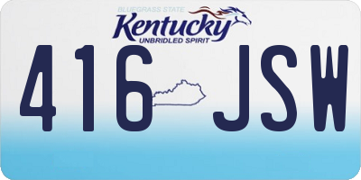 KY license plate 416JSW