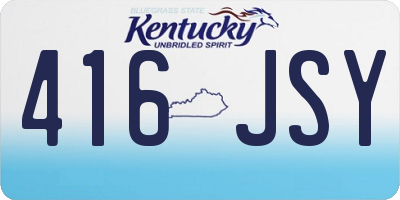 KY license plate 416JSY