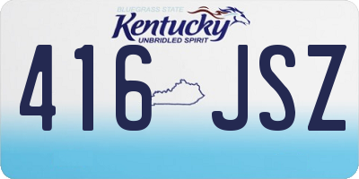 KY license plate 416JSZ