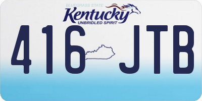 KY license plate 416JTB