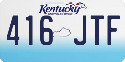 KY license plate 416JTF