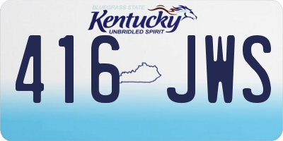 KY license plate 416JWS