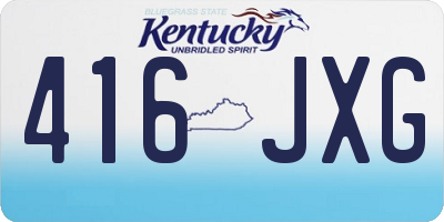 KY license plate 416JXG