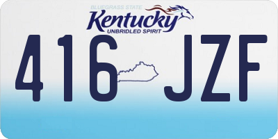 KY license plate 416JZF