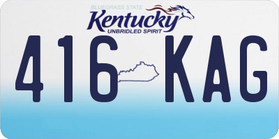 KY license plate 416KAG