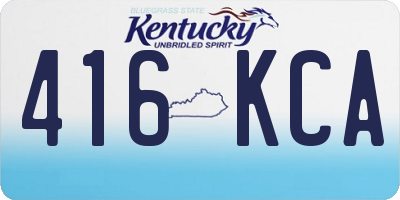 KY license plate 416KCA