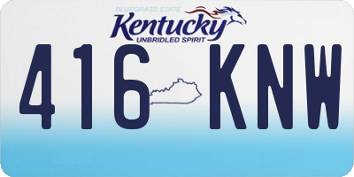 KY license plate 416KNW