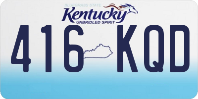 KY license plate 416KQD