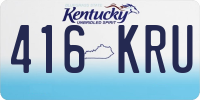 KY license plate 416KRU