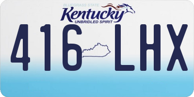 KY license plate 416LHX