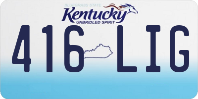 KY license plate 416LIG