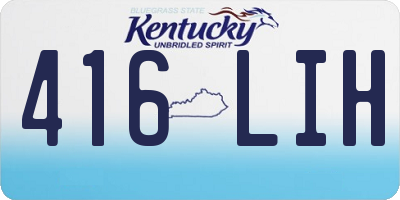 KY license plate 416LIH