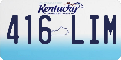 KY license plate 416LIM