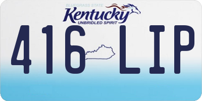 KY license plate 416LIP