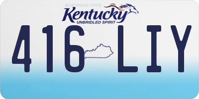 KY license plate 416LIY