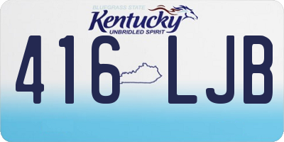 KY license plate 416LJB