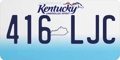 KY license plate 416LJC