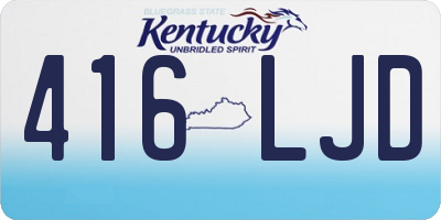 KY license plate 416LJD