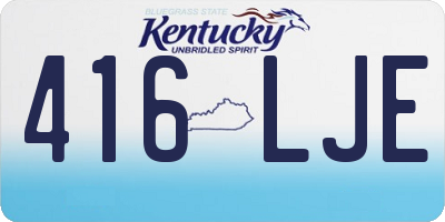 KY license plate 416LJE