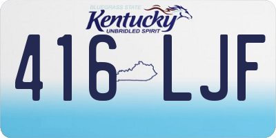 KY license plate 416LJF