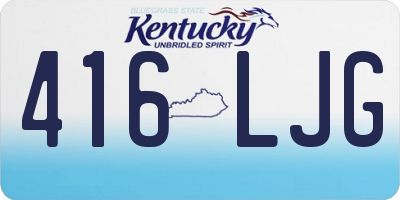 KY license plate 416LJG
