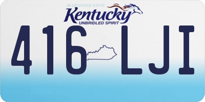 KY license plate 416LJI