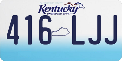 KY license plate 416LJJ