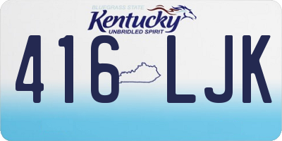 KY license plate 416LJK