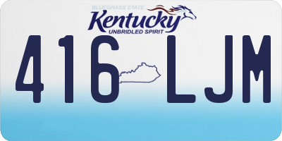 KY license plate 416LJM