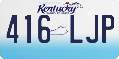 KY license plate 416LJP