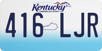 KY license plate 416LJR