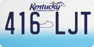 KY license plate 416LJT