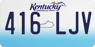KY license plate 416LJV
