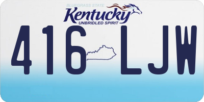 KY license plate 416LJW