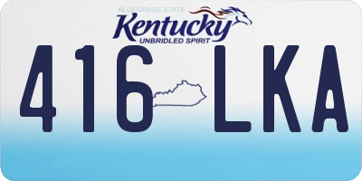 KY license plate 416LKA