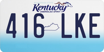 KY license plate 416LKE