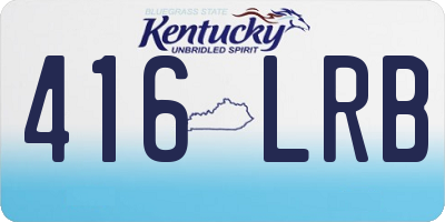 KY license plate 416LRB