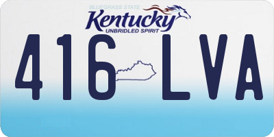 KY license plate 416LVA