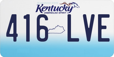 KY license plate 416LVE