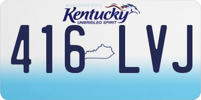 KY license plate 416LVJ