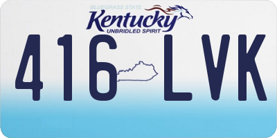 KY license plate 416LVK