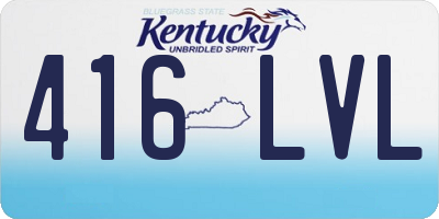 KY license plate 416LVL