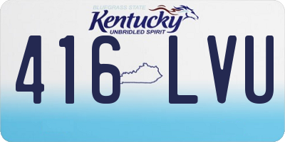 KY license plate 416LVU