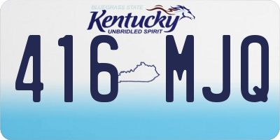 KY license plate 416MJQ
