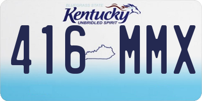 KY license plate 416MMX