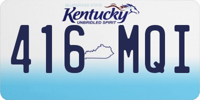 KY license plate 416MQI