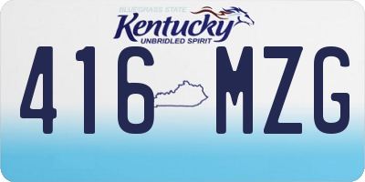 KY license plate 416MZG