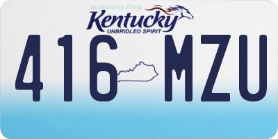 KY license plate 416MZU
